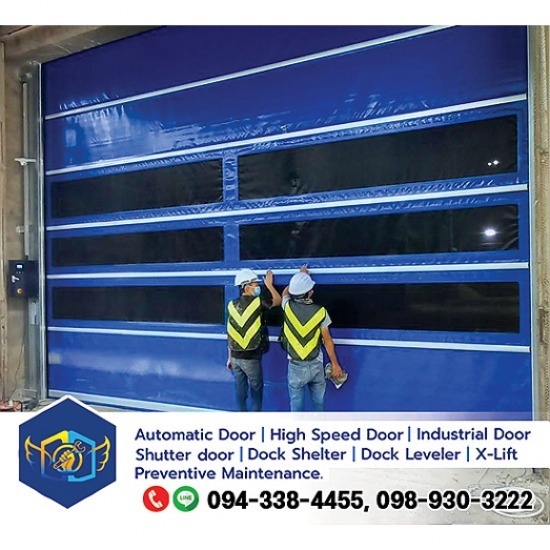 ประตูไฮสปีด (High speed door)  - บริษัท ทริปเบิ้ล เดฟท์ เซอร์วิส จำกัด - ผู้จำหน่ายและติดตั้งระบบประตูเลื่อนอัตโนมัติ  ประตูไฮสปีด  ประตูผ้าใบ  ประตูอุตสาหกรรม  ประตูสไลด์เลื่อนขึ้นด้านบน  ประตูโอเวอร์เฮด  ประตูอัตโนมัติบานเลื่อนชน  ซ่อมประตูอัตโนมัต  ประตูรั้วอัตโนมัติแบบเลื่อน  ประตูอุตสาหกรรม นครปฐม 